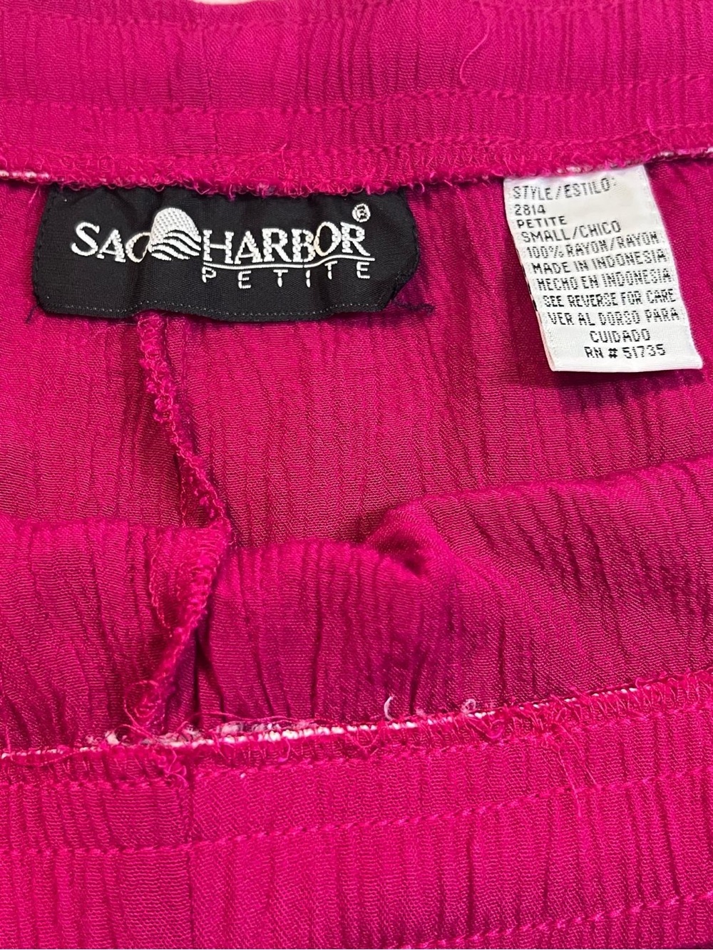 Women Ribbed Drawstring Pants - Magenta - Picture 5 of 6
